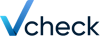 Vcheck's blue and black logo